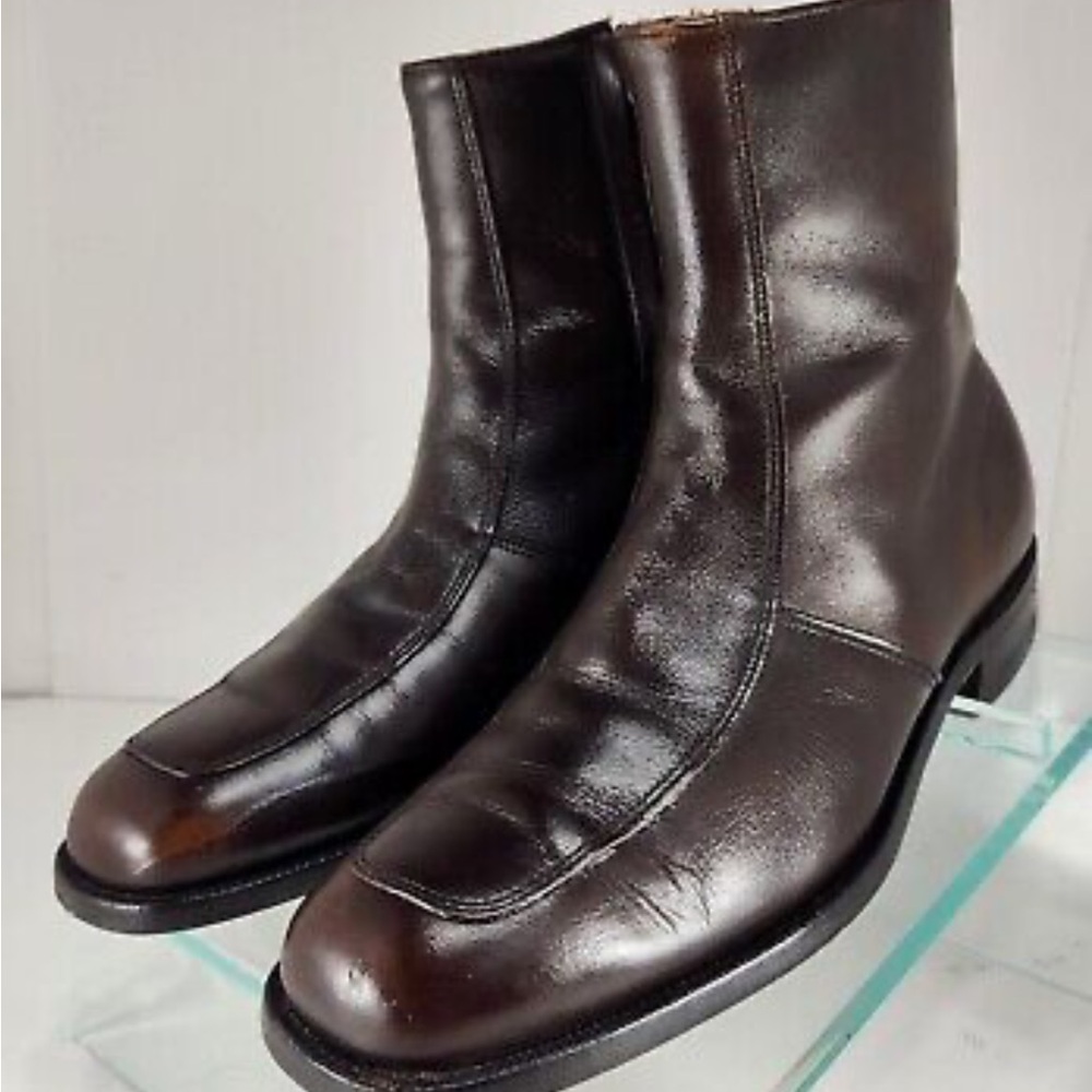 MEN’S SZ 9 EXECUTIVE IMPERIALS BOOTS BURGUNDY LEATHER NIB